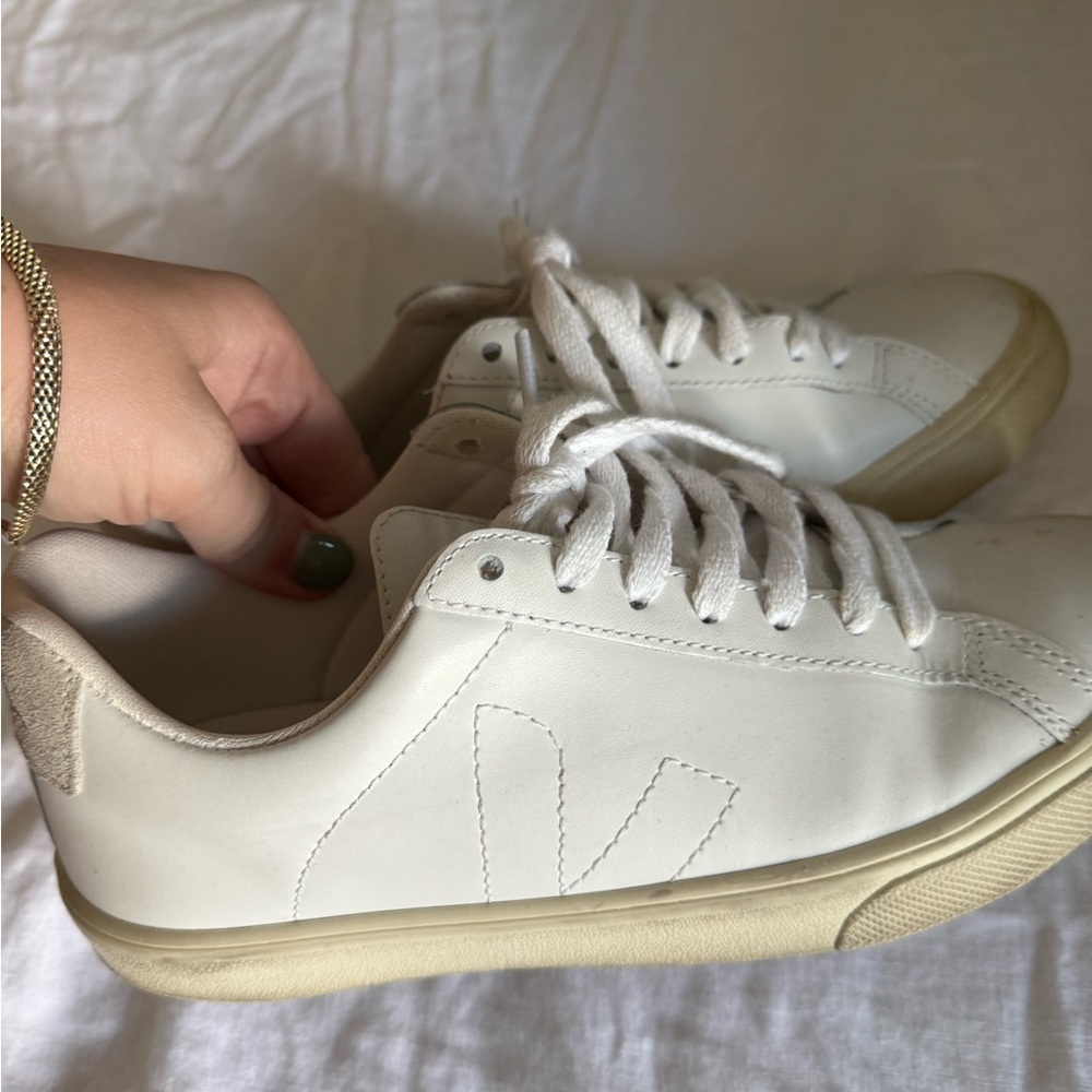 Veja White Leather Sneakers